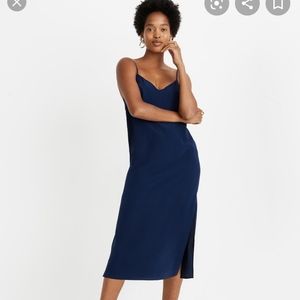 Madewell Silk Eva Side-Slit Slip Dress